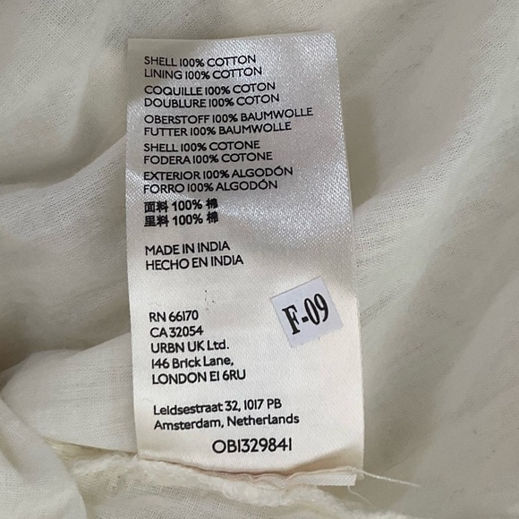 Free People Easy To Love Ivory Mini Dress Size Large NWT - Picture 11 of 16